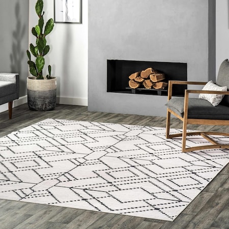 Nuloom Echo Multi Diamond Machine Washable Area Rug 4ft x 6ft BIRV74A-406